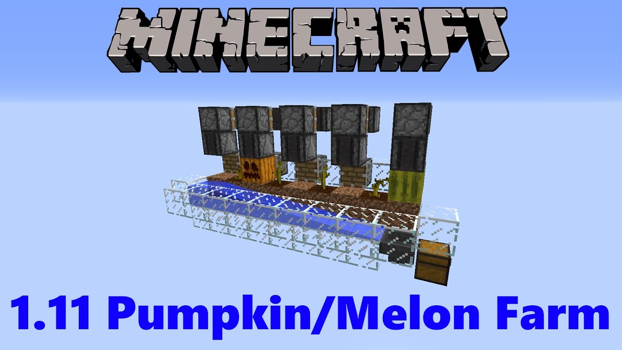 Minecraft 1.11 Observer Block Pumpkin and Melon Farm 