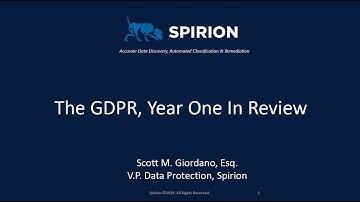 The GDPR, Year One in Review