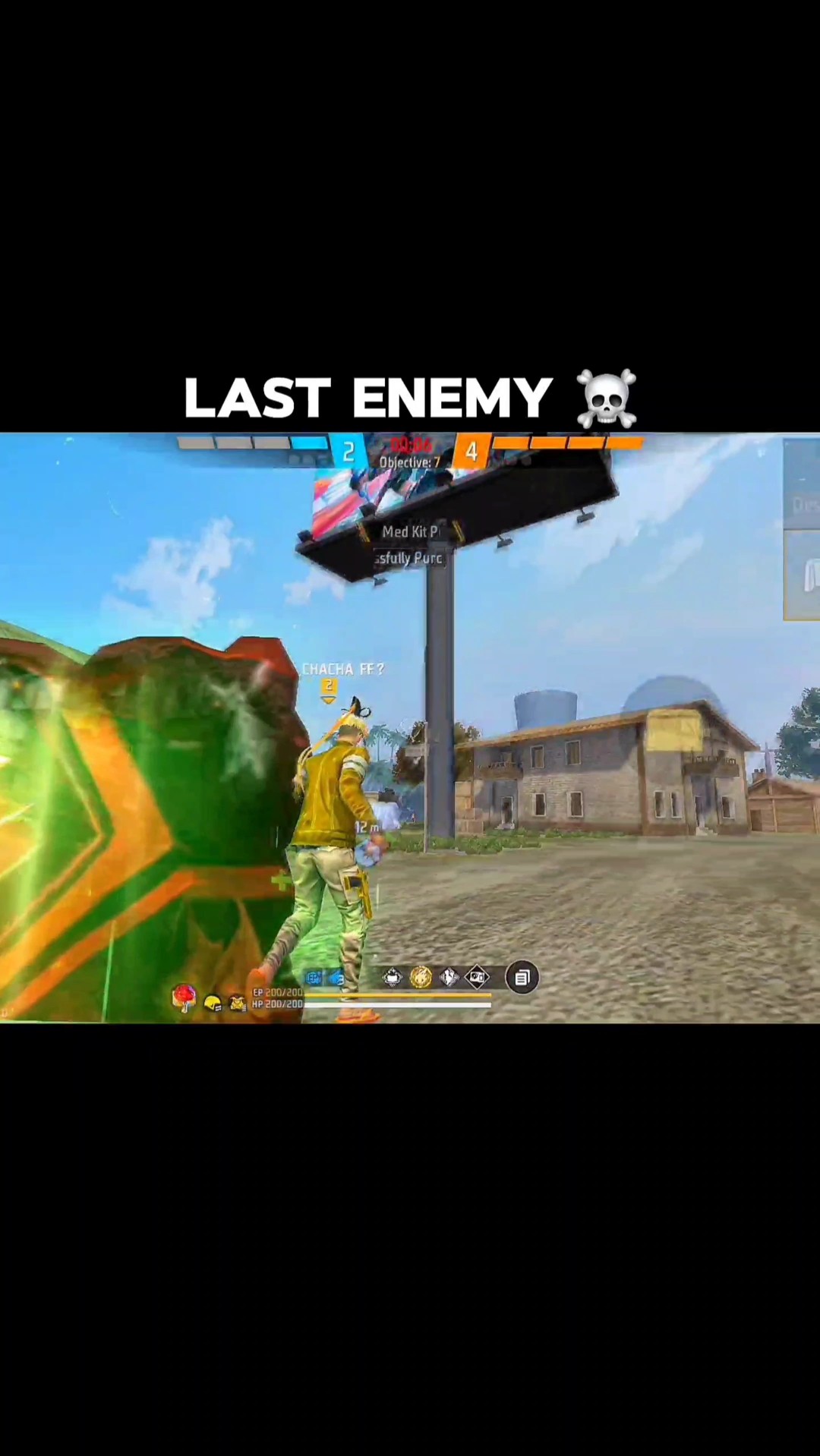 LAST ENEMY ☠️ | 1VS4 #freefire #shorts