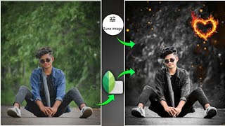 Fire Love Photo Editing | Snapseed Creative Photo Editing | Photo Background Color Change Tricks screenshot 4