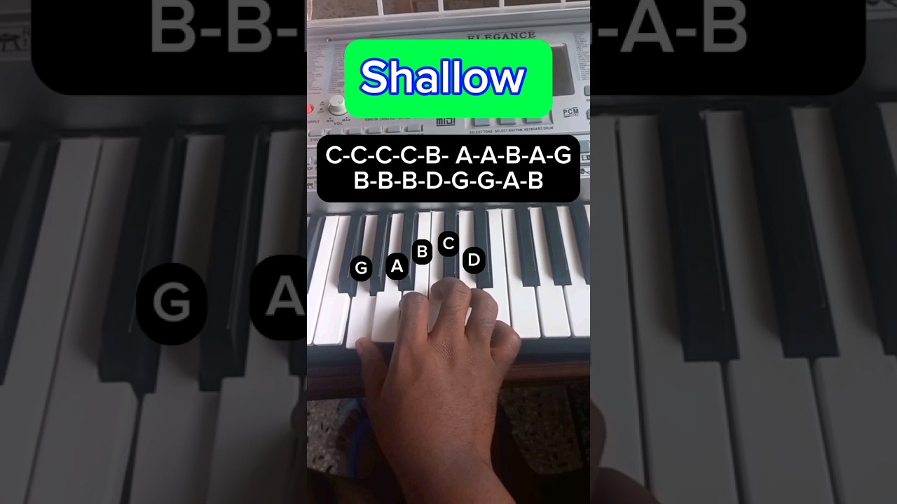 Lady Gaga - Shallow ( 🎹Easy piano tutorial) 