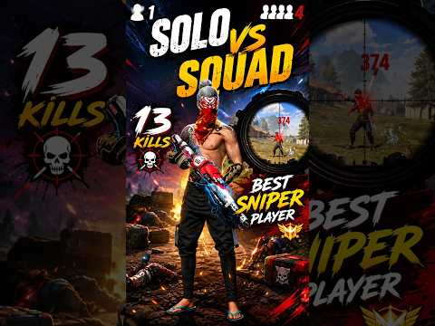 wait for end solo vs squad only sniper 😱🚀 #shortsfeed #shorts