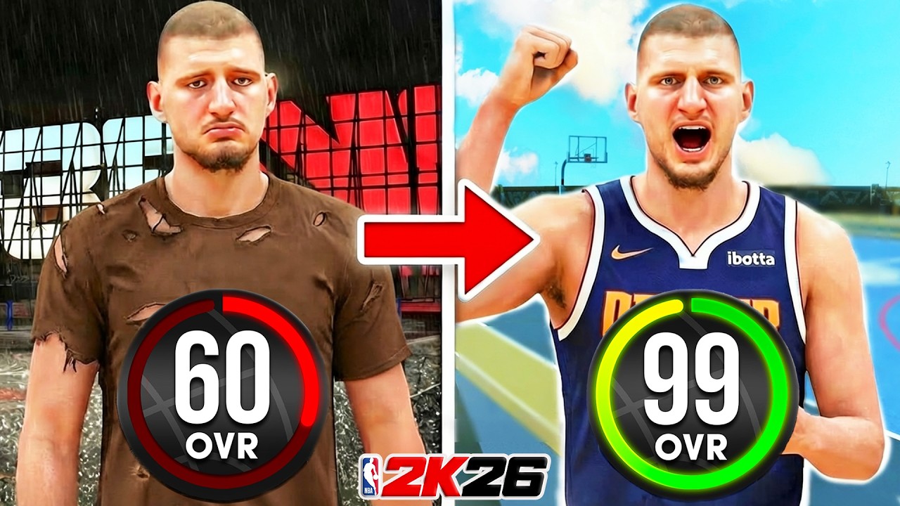 NIKOLA JOKIC BUILD 60 OVR to 99 OVR in 1 VIDEO No Money Spent on NBA 2K26