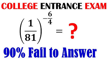 Mathematical Olympiad | Can you simplify?| Fun Algebra Problem (1/81)^(-6/4) | College Entrance Exam