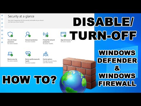 How to Disable / Turn-off Windows Firewall and Windows Defender | annie Mei