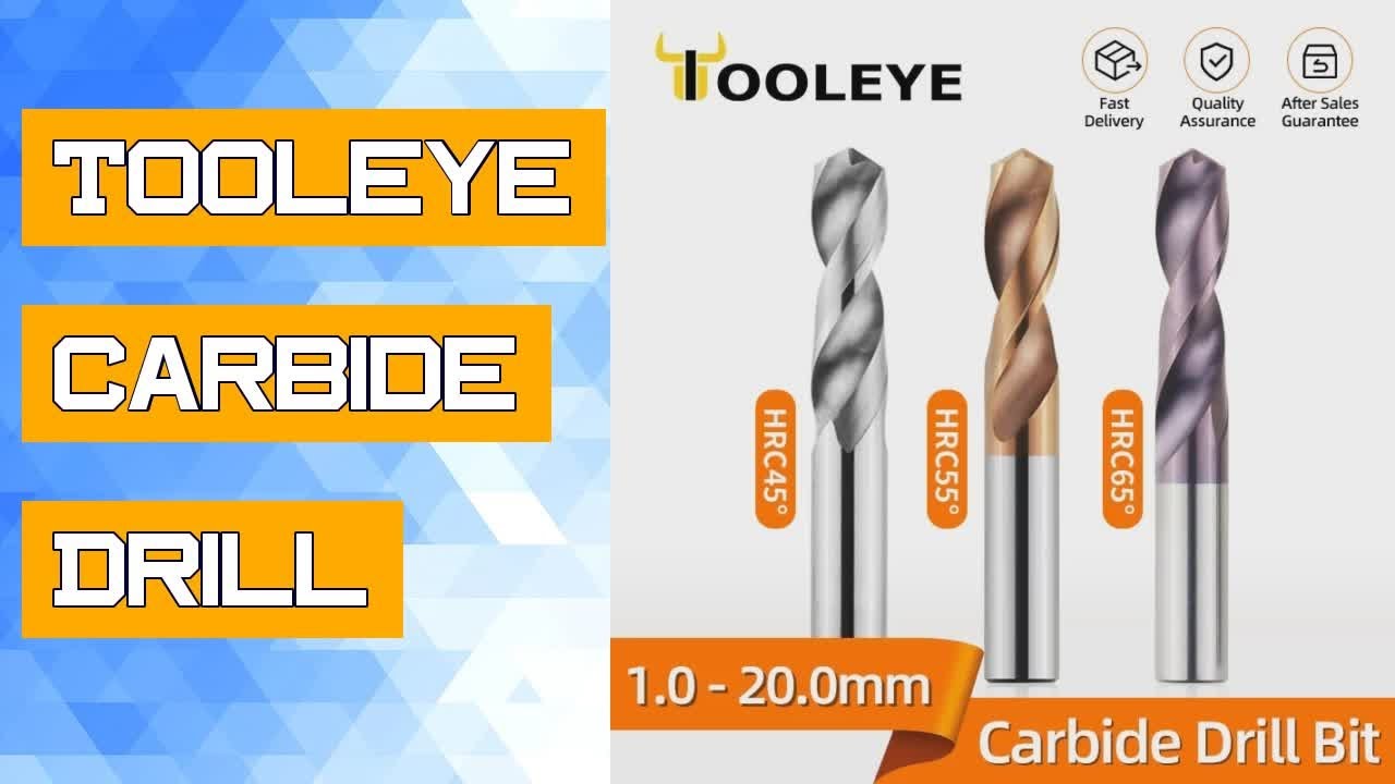 Tooleye Carbide Drill Bits Hard Metal Drills Tungsten Steel Twist Drill Bit Metalworking CNC Lathe D