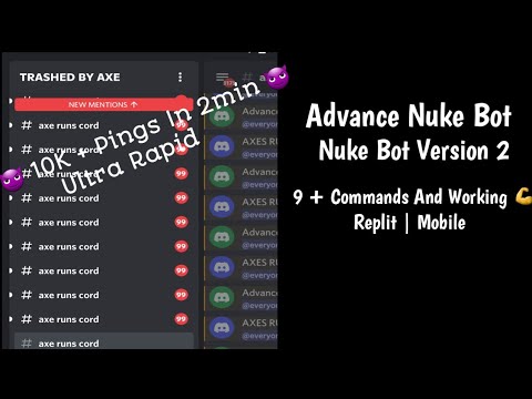 Discord Nuke Bot | Version 2 | Mobile & Pc Both | Replit | Nothing To Download | #nukebot #TheAxes.