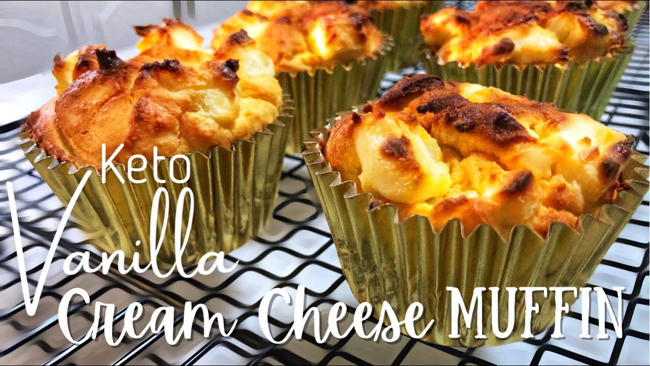 KETO VANILLA CREAM CHEESE MUFFIN | Low Carb Cupcake | No Sugar Added Diabetec-Friendly Dessert