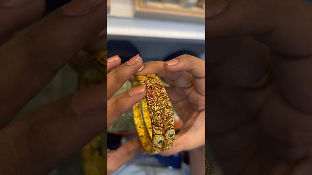From Classic to Contemporary:Dazzling Gold Nakshi Antique Bangles you’ll Love 