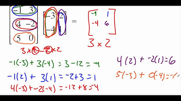 Pre-Calculus 8.2: Operations with Matrices part 2