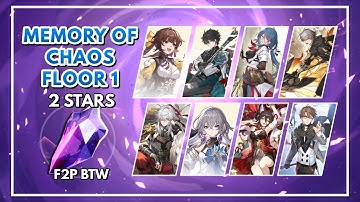 Memory of Chaos Floor 1 - 2 Stars (1 Healer) | Honkai Star Rail
