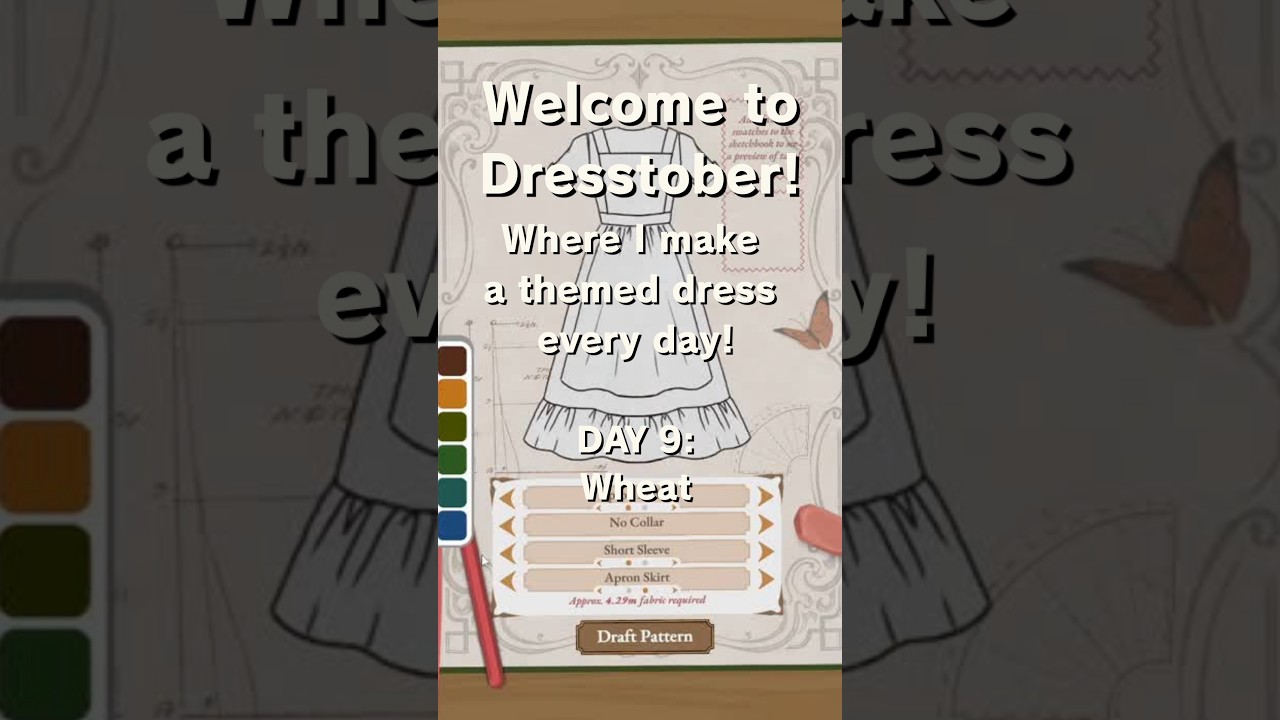 Making a Dress Every Day 🎃 | Day 9: Wheat #DressMaker #DressMakerGame #Dresstober #halloween
