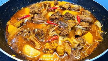 cách nấu CÀ RI VỊT nước cốt dừa béo ngậy thơm ngon - Hữu Quốc món ngon dễ làm