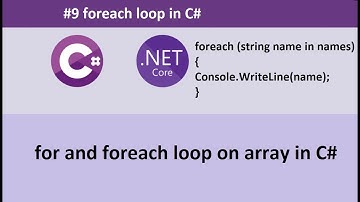 #9 | foreach loop in C# | C-Sharp Tutorial | .Net Core Framework