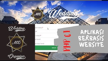 Aplikasi MD Wedding Berbasis Website dengan Bahasa Pemrograman PHP framework CodeIgniter (CI)