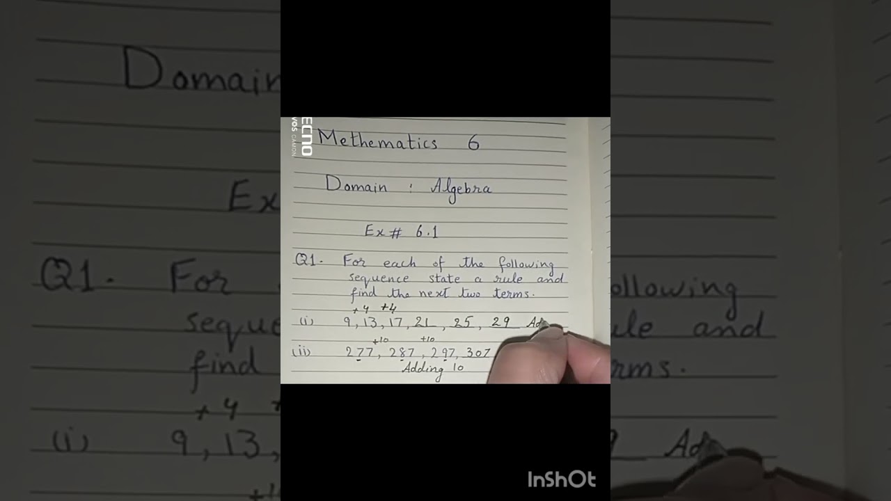 Mathematics 6 PCTB. Ex# 6.1 , Q#1, 2