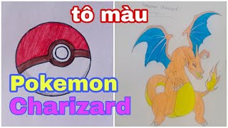 #3 Tô màu pokemon charizard màu chuẩn đẹp mắt nhất