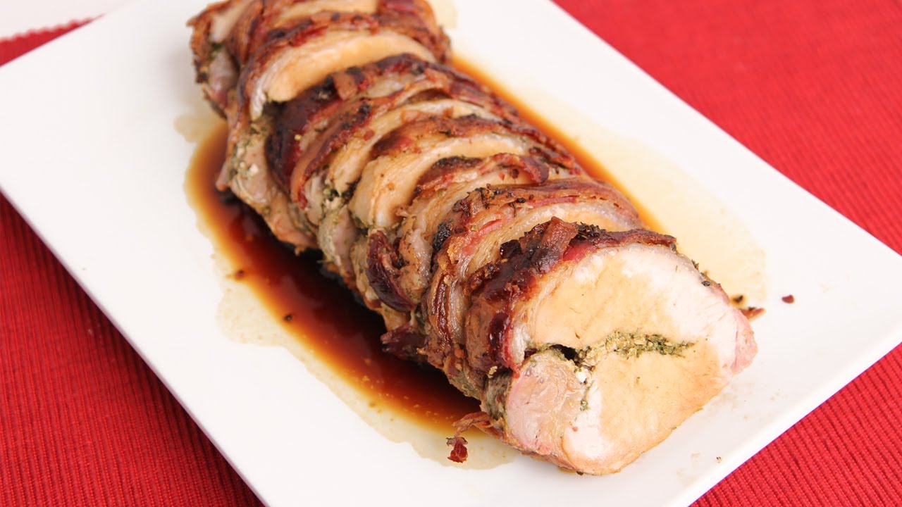 Rosemary Stuffed Pork Loin Recipe - Laura Vitale - Laura in the Kitchen Episode 694