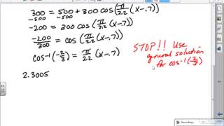Solving Cosine Equation in Fox Population problem