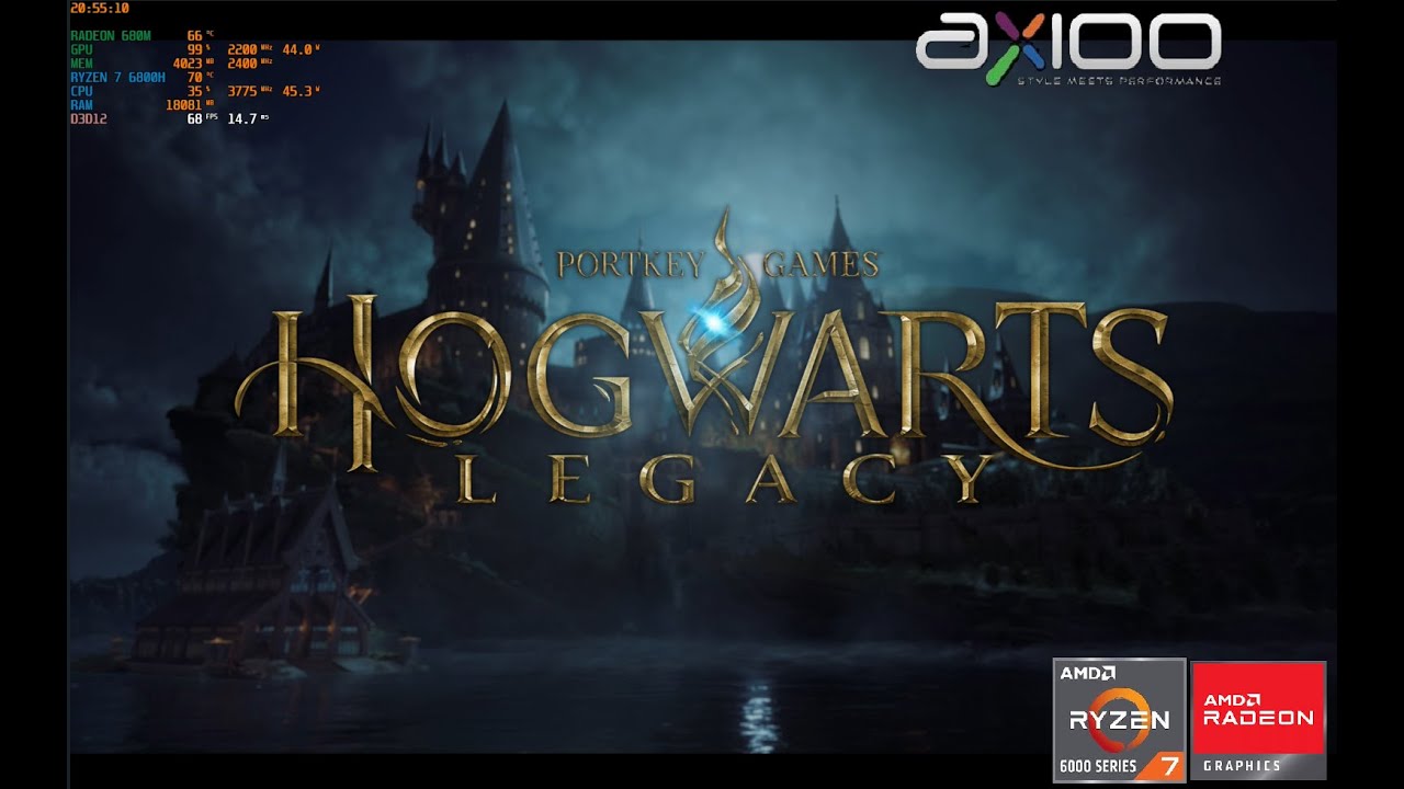 Hogwarts Legacy - Axioo Hype 7 (AMD Ryzen 7 6800H + Radeon 680M)