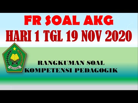 FR SOAL AKG HARI PERTAMA || AKG TANGGAL19 NOPEMBER 2020