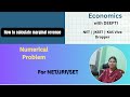 How to Calculate Marginal Revenue | Numerical Problem | Microeconomics | Deepti Mahajan