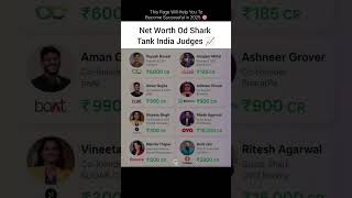 💰 Net Worth Of Shark Tank India Judges Will Shock You 😱 | Millionaire Mindset 🔥📈 #classyboost