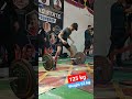 Deadlift 125 kg  sumo lift weight 53 kgshorts workout powerlifting bodybuilding