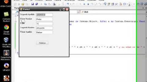 Visual Basic 2005 Muestra de un Pequeño programa