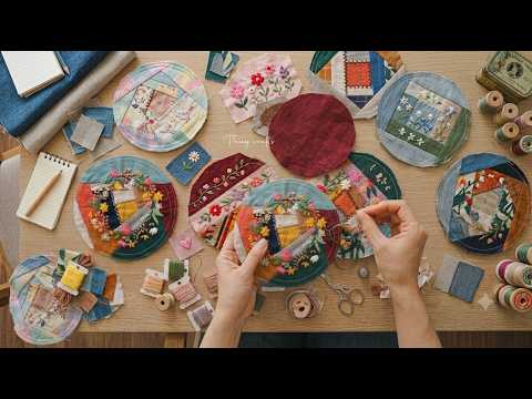 2 Cozy Scrap Fabric Projects: Hand Embroidery & Patchwork