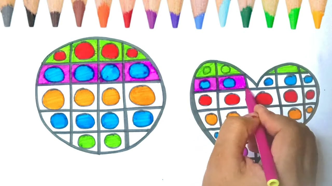 How to draw basic geometry, shapes ❤️💙💜 for kids |  bolalar uchun asosiy geometriya chizish