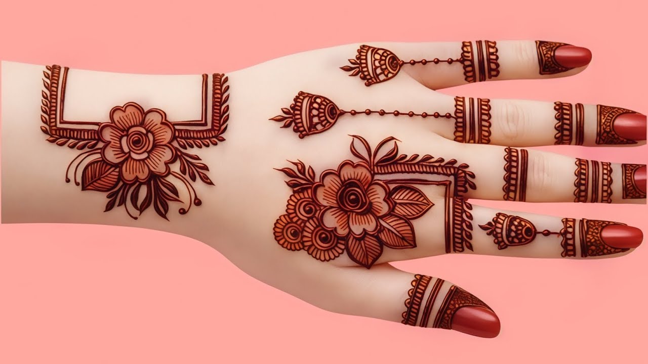 Very Easy Mehndi Design | Simple Mehndi for Beginners | Easy Front Hand Mehndi