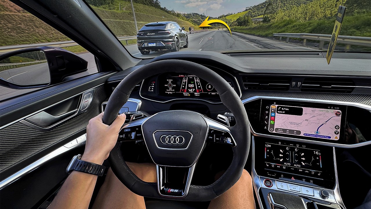AUDI RS6 E LAMBORGHINI URUS ACELERANDO FORTE NA ESTRADA!