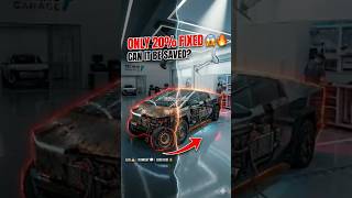 Abandoned Cybertruck Restoration Started 🤯 Only 20% Repair #Shorts