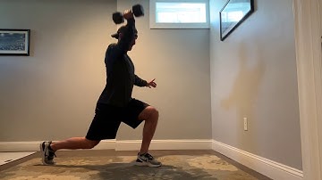 Split Stance DB Curl to Press