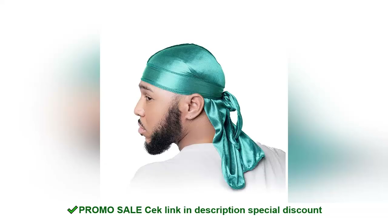 Unisex Long Silky Durag Long Tail Silky Scarf Muslim Doo Rag Pirate Hat Durag Chemo Caps Skull Hat T