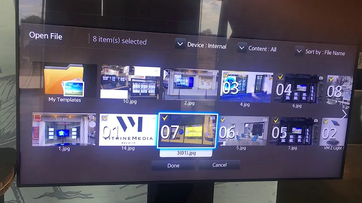 USB content afspelen via MagicInfo player SAMSUNG