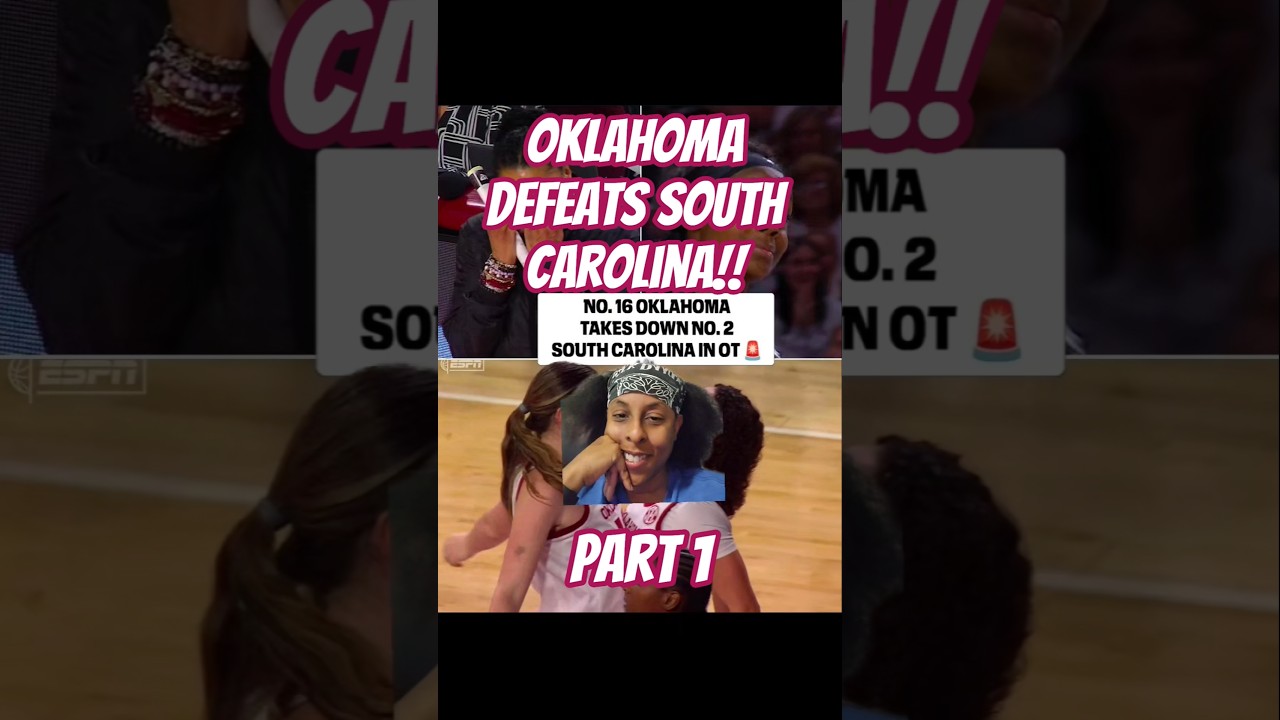 Oklahoma pulls off the upset against South Carolina!!😱 #ncaaw #wbb #gamecocks #sec #ncaa #wcbb