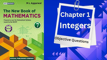 class 7 math chapter 1 integers (objective questions) ML Aggarwal NCERT