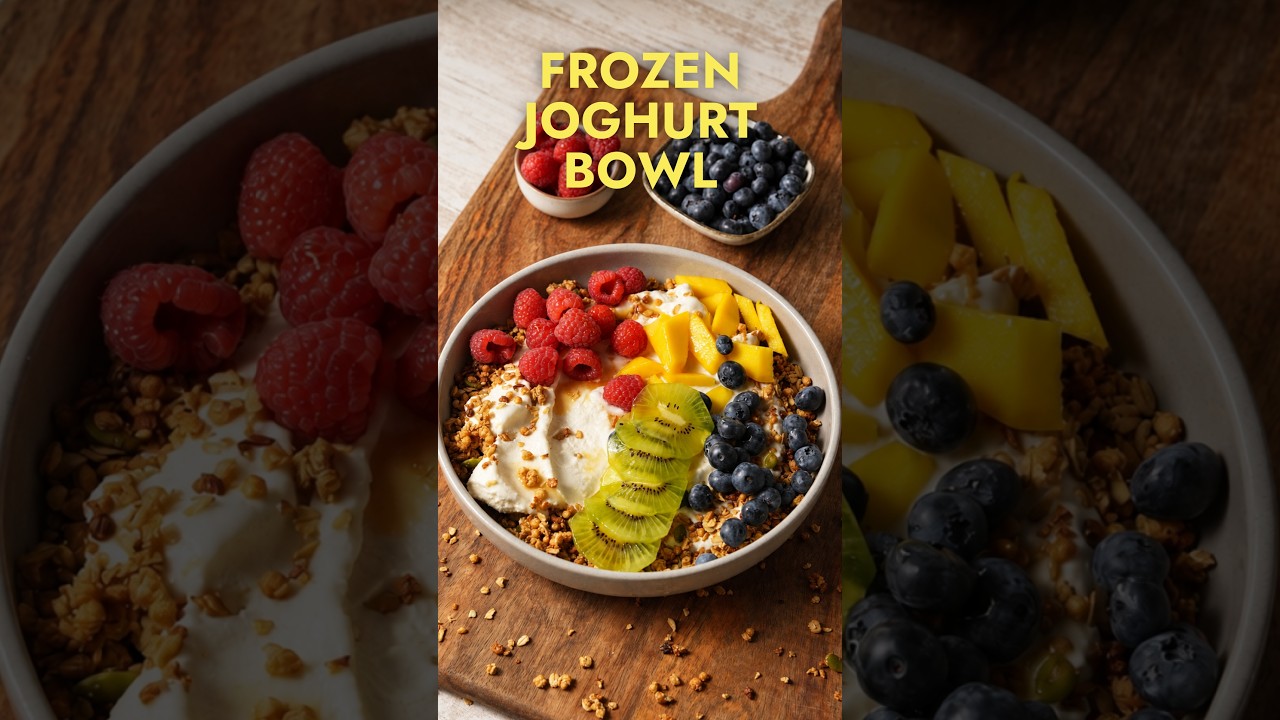 Frozen Joghurt Bowl mit Früchten