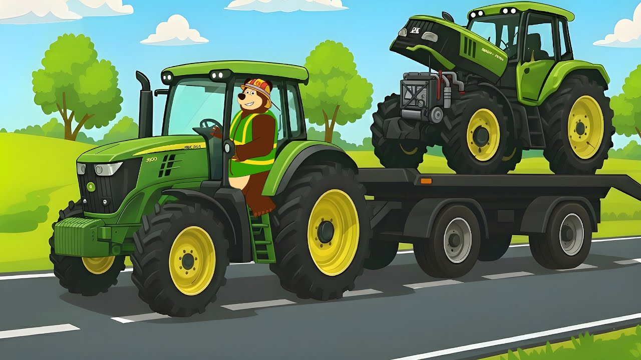 Tractor's Rear Wheel BREAKS OFF! 💥 Hay Hauling Mission FAILED! | Realistic Garage Animation