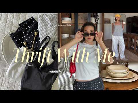 come thrift with me this spring | spring essentials, home decor & thrift haul