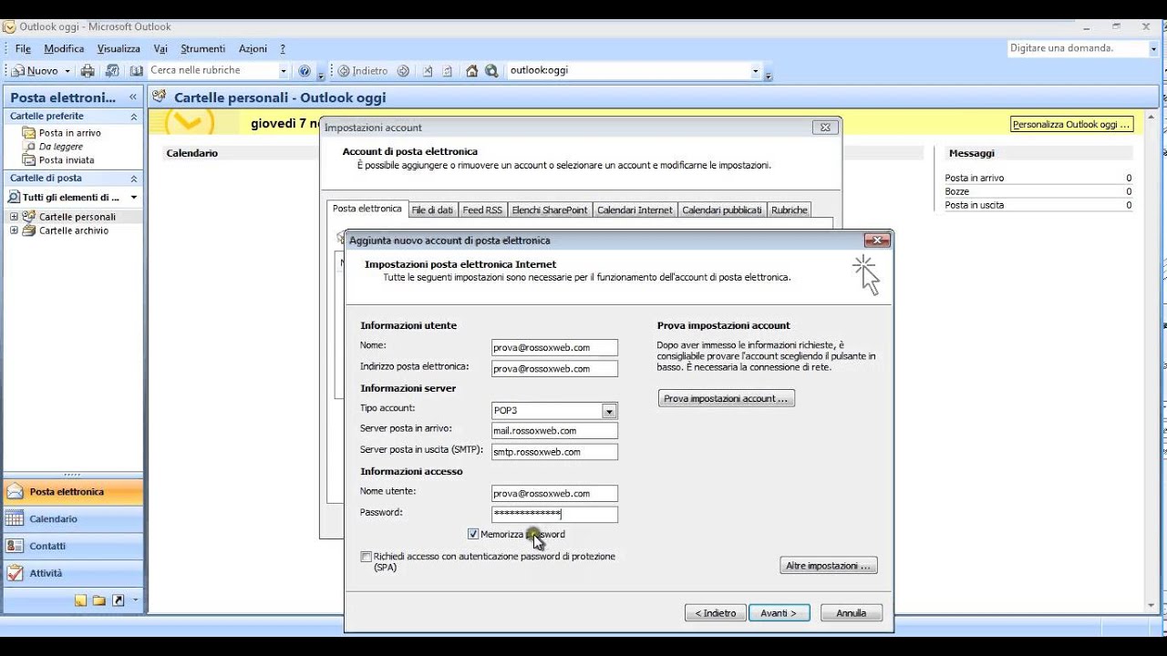 Configurare hotmail su outlook 2007