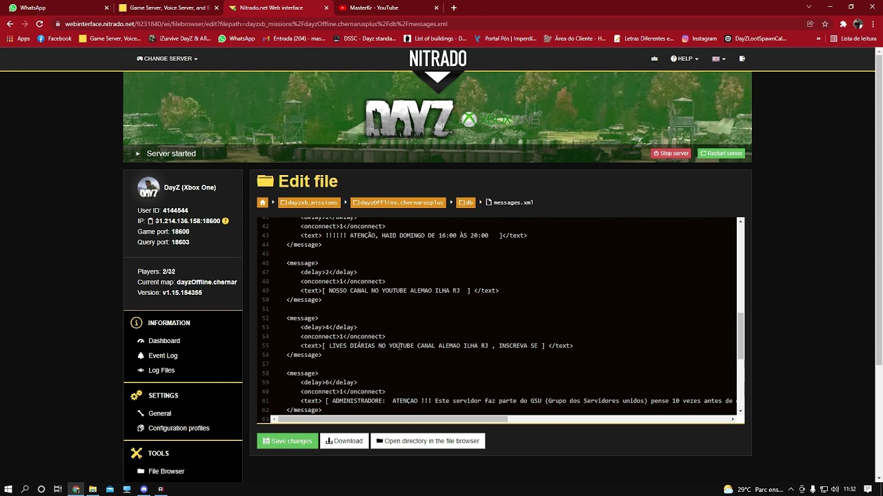 Configurando Restart Autom tico No Servidor DayZ YouTube