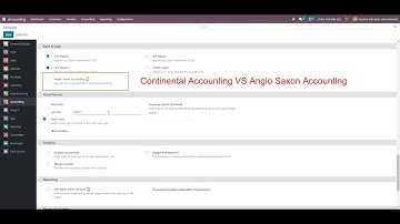 Continental Accounting VS Anglo Saxon Accounting Odoo | Odoo Stock Accounting with COGS recognition