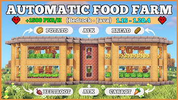 Minecraft 1.21 | OP Automatic Food Farm – 1500 Per Hour | Bedrock & Java Tutorial