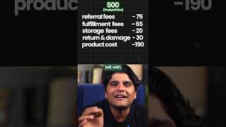 Amazon Fees Exposed 😳 Why Most Sellers Lose Money (India FBA Truth) #ecommerce #growth #shorts