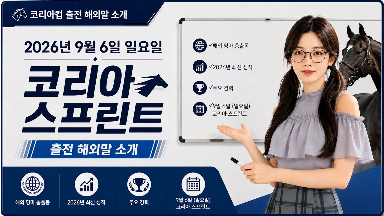 [the다크호스] 2026년 코리아 스프린트 출전 해외말 소개