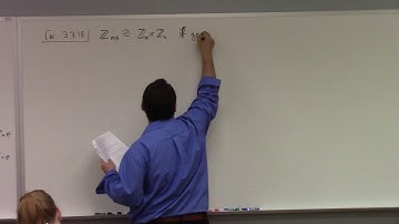 Abstract Algebra: direct product of cyclic, U(n) tech, toy encryption, 9-28-18