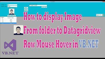 Display Image on Datagridview Row Mouse Hover In VB.Net | Datagridview Row Mouse Hover